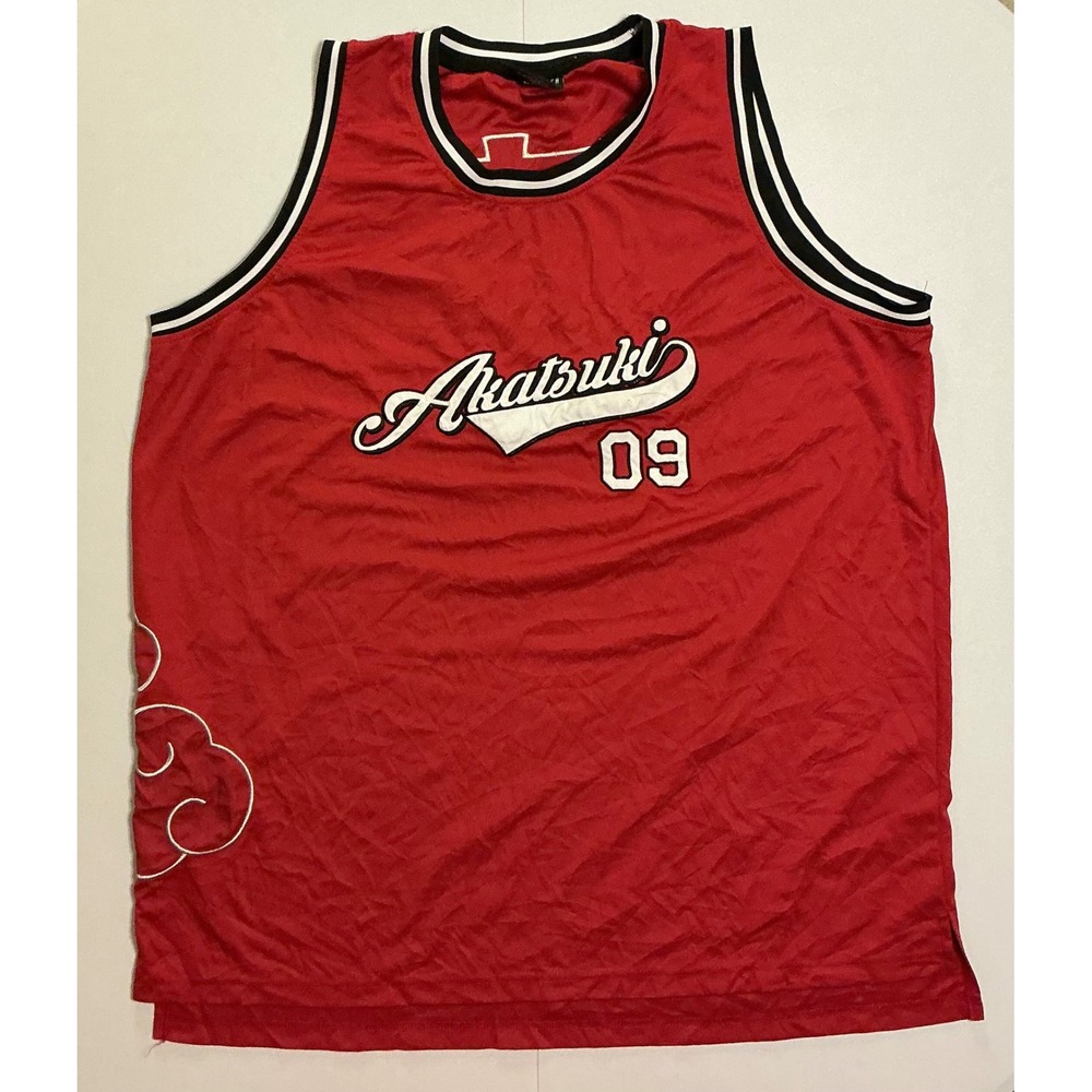 BoxLunch‎ Exclusive Naruto Shippuden Akatsuki Basketball Jersey Red Mens 3XL